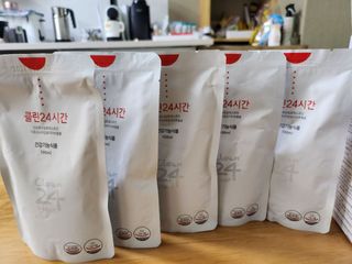 클린24시간 1BOX(5포) + 전용보틀(500ml) — 5점을 준 리뷰어가 2022년 10월 올린 사용 사진
