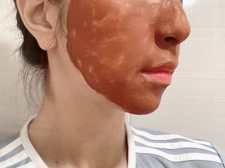 약손명가코스메틱 심결 깨어나는 맑음 팩 — 4점을 준 리뷰어가 2021년 2월 올린 사용 사진
