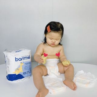 오브맘 밤 프리미엄 아기 기저귀 팬티형 밴드형 — 5점을 준 리뷰어가 2021년 1월 올린 사용 사진