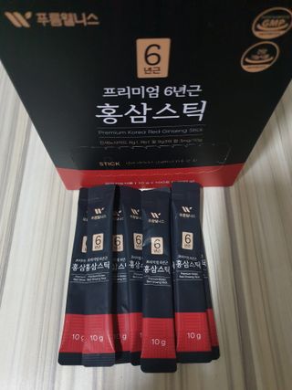 [푸름웰니스] 프리미엄 6년근 홍삼스틱 3mg x 100포 — 5점을 준 리뷰어가 2022년 3월 올린 사용 사진