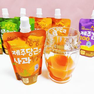 탐라원 건강 어린이 주스, 생생한 주스 3종 - 유기 감귤 주스, 당근과 사과 주스, 감귤 주스 — 5점을 준 리뷰어가 2021년 10월 올린 사용 사진