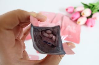 입 냄새 완화에 도움을 주는 에티켓 캔디 복숭아맛 앳캔디 — 5점을 준 리뷰어가 2021년 1월 올린 사용 사진