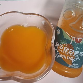 탐라원 제주의 맛, 몬딱주스 4종세트 - 한라봉몬딱주스, 천혜향몬딱주스, 청귤에이드, 당근몬딱주스 — 5점을 준 리뷰어가 2021년 8월 올린 사용 사진