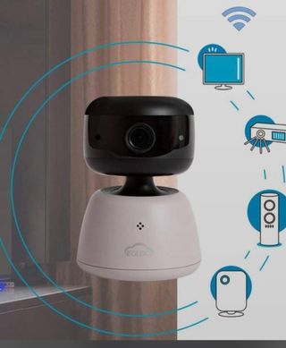 온습도 모니터와 스마트 리모컨이 탑재된 EGLOO cam S4 1080P Wi-Fi 스마트 카메라 — 5점을 준 리뷰어가 2021년 10월 올린 사용 사진