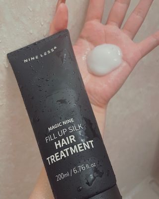 나인레스 매지나인 필 업 실크 트리트먼트 200ml 6.76 fl. 온스 유형에 남겨 — 4점을 준 리뷰어가 2022년 4월 올린 사용 사진