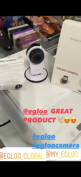 온습도 모니터와 스마트 리모컨이 탑재된 EGLOO cam S4 1080P Wi-Fi 스마트 카메라 — 5점을 준 리뷰어가 2021년 5월 올린 사용 사진