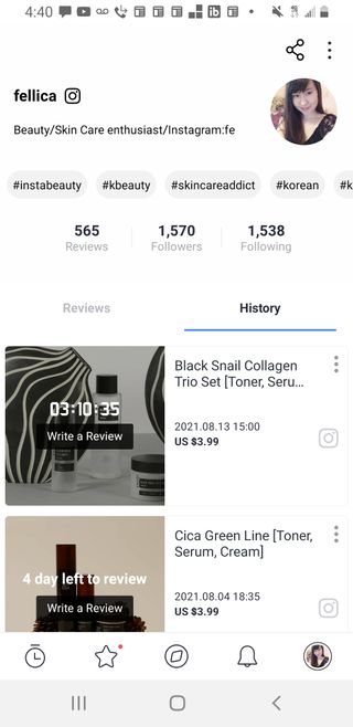 Black Snail Collagen Trio Set [Toner, Serum and Cream] — 3점을 준 리뷰어가 2021년 9월 올린 사용 사진