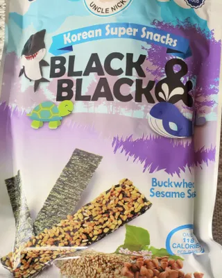 UNCLE NICK 한국 슈퍼 스낵 블랙 &amp; 블랙 김 스낵 — 5점을 준 리뷰어가 2021년 11월 올린 사용 사진
