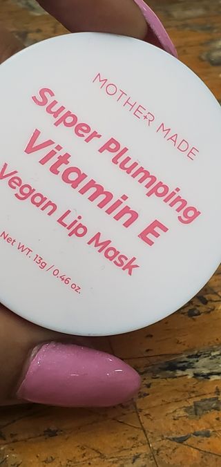 마더메이드 [어머니 만든] 슈퍼 플럼 핑 Vit E 비건 립 마스크 _E — 5점을 준 리뷰어가 2021년 2월 올린 사용 사진