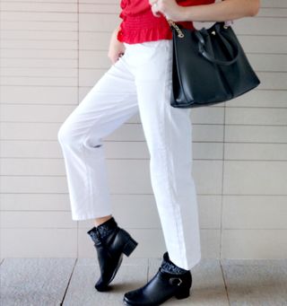 [캔마트]Perfect Pants40verSummer 면 MA05137 Ivory / Black A 쇼트 타입 / B 롱 타입 — 5점을 준 리뷰어가 2021년 8월 올린 사용 사진
