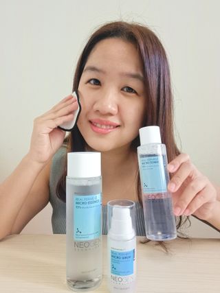 네오젠 더마로지 리얼퍼먼트 마이크로 세트 (토너 150ml, 에센스 150ml, 세럼 30ml, 미스트 115ml) — 5점을 준 리뷰어가 2022년 7월 올린 사용 사진