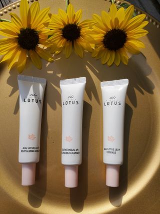 더 퓨어 로터스 제주 식물 선크림 / 제주 연잎 &amp; 동백 미스트 / 순수한 연꽃 어메니티 세트 — 5점을 준 리뷰어가 2022년 7월 올린 사용 사진