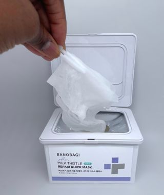 바노바기 코스메틱 바노바기 밀크씨슬 리페어 시카 폼 클렌저 플러스 120ml + 퀵 마스크 플러스 30매 — 5점을 준 리뷰어가 2023년 8월 올린 사용 사진