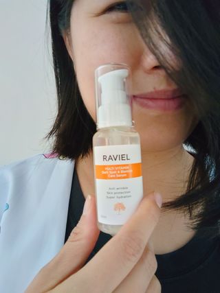 라비엘 멀티 비타민 다크 스팟 &amp; 블레미쉬 케어 페이스 세럼 모든 피부용 1.7 fl oz — 5점을 준 리뷰어가 2022년 12월 올린 사용 사진