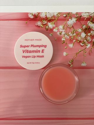 마더메이드 [어머니 만든] 슈퍼 플럼 핑 Vit E 비건 립 마스크 _E — 5점을 준 리뷰어가 2021년 2월 올린 사용 사진