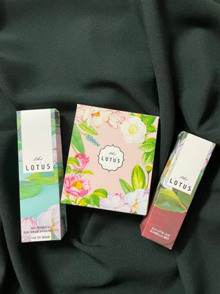 더 퓨어 로터스 제주 식물 선크림 / 제주 연잎 &amp; 동백 미스트 / 순수한 연꽃 어메니티 세트 — 5점을 준 리뷰어가 2022년 7월 올린 사용 사진