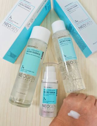 네오젠 더마로지 리얼퍼먼트 마이크로 세트 (토너 150ml, 에센스 150ml, 세럼 30ml, 미스트 115ml) — 5점을 준 리뷰어가 2022년 7월 올린 사용 사진