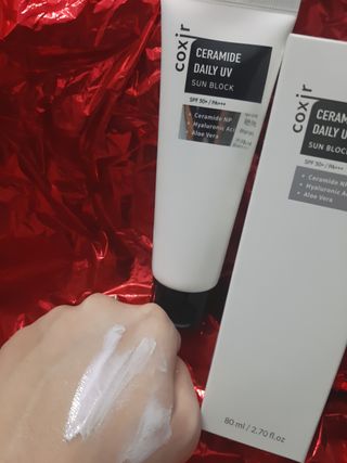 [Coxir] Ceramide Daily UV Sun Block — 5점을 준 리뷰어가 2022년 7월 올린 사용 사진