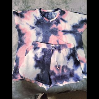 noflik Tie Dye Short Set-여성용 타이 다이 라운지 세트 — 2점을 준 리뷰어가 2021년 7월 올린 사용 사진