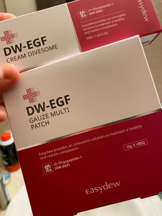 이지듀 이지 듀 DW-EGF 크림 다이브 솜 / 거즈 멀티 패치 — 4.5점을 준 리뷰어가 2021년 2월 올린 사용 사진
