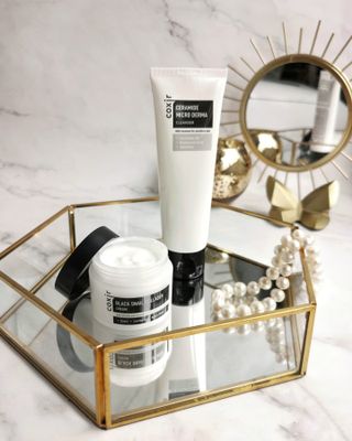 COXIR 블랙 스네일 콜라겐 크림 50ml &amp; 세라마이드 마이크로 더마 클렌저 120ml — 4.5점을 준 리뷰어가 2021년 8월 올린 사용 사진