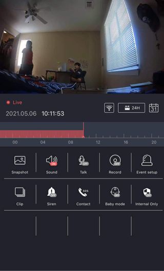 온습도 모니터와 스마트 리모컨이 탑재된 EGLOO cam S4 1080P Wi-Fi 스마트 카메라 — 4.5점을 준 리뷰어가 2021년 5월 올린 사용 사진