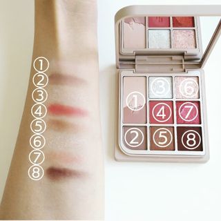 하트퍼센트 Heart Percent Dote on Mood Eye Palette CHERRY-LIKE FACETS — 5점을 준 리뷰어가 2021년 11월 올린 사용 사진