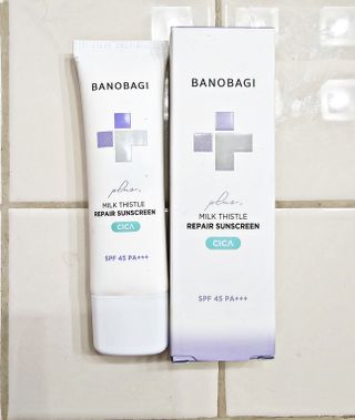 바노바기 코스메틱 바노바기 밀크씨슬 리페어 시카 선스크린 플러스 50ml — 5점을 준 리뷰어가 2023년 10월 올린 사용 사진