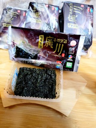 KCWOORIGIM Jaerae Seasoned Nori, Seaweeds Pack of 6 — 5점을 준 리뷰어가 2024년 1월 올린 사용 사진