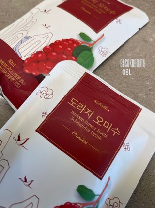 [K-doraji] Omija Berry Drink–80ml pouches of Bellflower Root Concentrate with Omija Berry — 5점을 준 리뷰어가 2021년 8월 올린 사용 사진