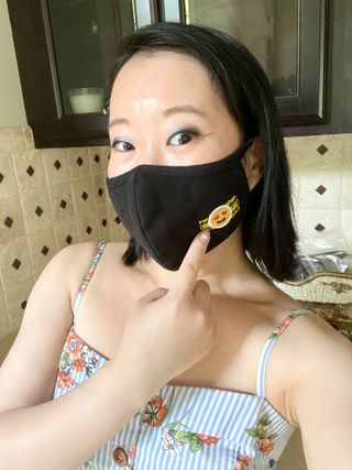 르무통 스피치 버블 아로마 마스크 패치 — 4점을 준 리뷰어가 2021년 6월 올린 사용 사진