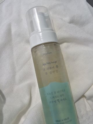 제주인디 폴리인디고 내 피부에 쪽 폼클렌징 — 3점을 준 리뷰어가 2021년 11월 올린 사용 사진