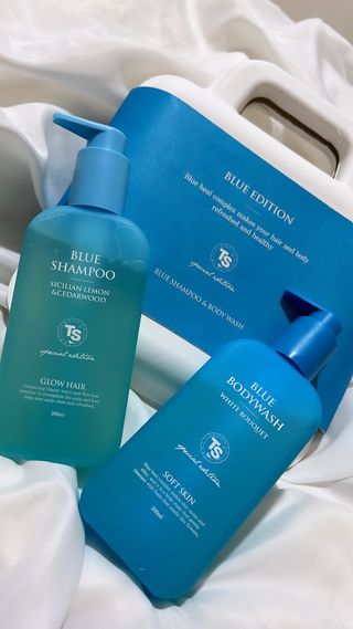TS 블루 에디션 (블루 샴푸 200ml + 블루 바디 워시 200ml) — 5점을 준 리뷰어가 2023년 6월 올린 사용 사진