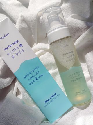제주인디 폴리인디고 내 피부에 쪽 폼클렌징 — 4점을 준 리뷰어가 2021년 11월 올린 사용 사진