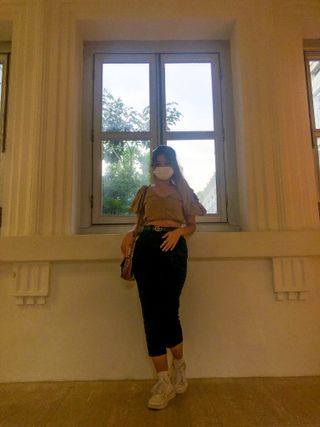 [캔마트]Perfect Pants40verSummer 면 MA05137 Ivory / Black A 쇼트 타입 / B 롱 타입 — 4.5점을 준 리뷰어가 2021년 8월 올린 사용 사진