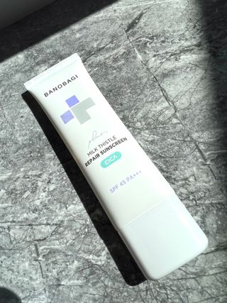 바노바기 코스메틱 바노바기 밀크씨슬 리페어 시카 선스크린 플러스 50ml — 4점을 준 리뷰어가 2023년 9월 올린 사용 사진