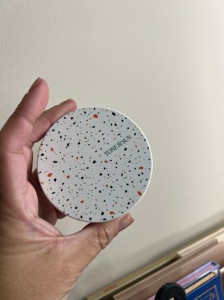 TONEfitSUN 쿠션 12g 비건 톤업 선쿠션 한국산 SPF 50+/ PA++++ — 5점을 준 리뷰어가 2023년 2월 올린 사용 사진