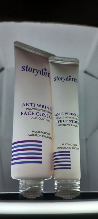 [스토리덤] 안티 링클 아이 컨투어 15ml + 안티 링클 페이스 컨투어 50ml — 4점을 준 리뷰어가 2023년 8월 올린 사용 사진