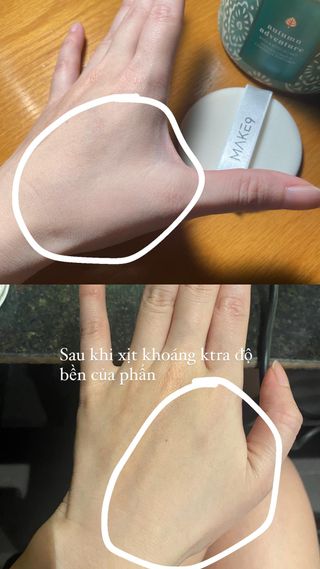 메이크나인 메이크9 프리미엄 파우더 팩트 — 5점을 준 리뷰어가 2023년 2월 올린 사용 사진