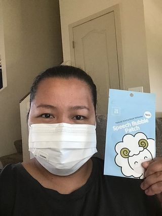 르무통 스피치 버블 아로마 마스크 패치 — 5점을 준 리뷰어가 2021년 6월 올린 사용 사진