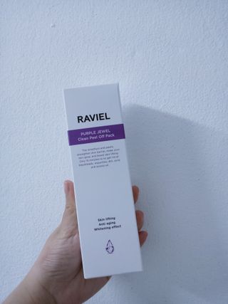 라비엘 RAVIEL 퍼플 쥬얼 클린 필 오프 팩, 마일드 블랙헤드 리무버, 4.1 fl oz(120ml) — 5점을 준 리뷰어가 2023년 4월 올린 사용 사진