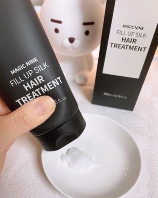 나인레스 매지나인 필 업 실크 트리트먼트 200ml 6.76 fl. 온스 유형에 남겨 — 5점을 준 리뷰어가 2022년 4월 올린 사용 사진