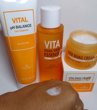 Vita Snail Trio Set [First Essence, Cream, Gel Cleanser] — 4.5점을 준 리뷰어가 2021년 9월 올린 사용 사진