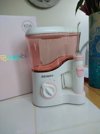 Aquapick AQ-350 물 Flosser 전기 치과 수조 치아 용 전문 구강 세정기 — 5점을 준 리뷰어가 2022년 5월 올린 사용 사진