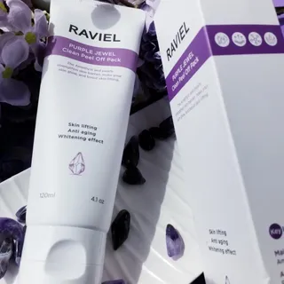 라비엘 RAVIEL 퍼플 쥬얼 클린 필 오프 팩, 마일드 블랙헤드 리무버, 4.1 fl oz(120ml) — 5점을 준 리뷰어가 2022년 9월 올린 사용 사진