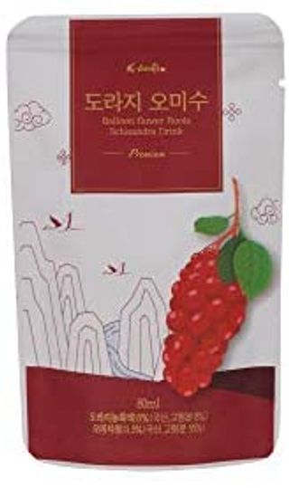 [K-doraji] Omija Berry Drink–80ml pouches of Bellflower Root Concentrate with Omija Berry — 3.5점을 준 리뷰어가 2021년 7월 올린 사용 사진