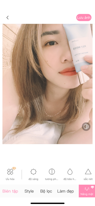 제주인디 폴리인디고 브라이트닝 선크림 — 5점을 준 리뷰어가 2021년 6월 올린 사용 사진