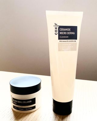 COXIR 블랙 스네일 콜라겐 크림 50ml &amp; 세라마이드 마이크로 더마 클렌저 120ml — 5점을 준 리뷰어가 2021년 8월 올린 사용 사진
