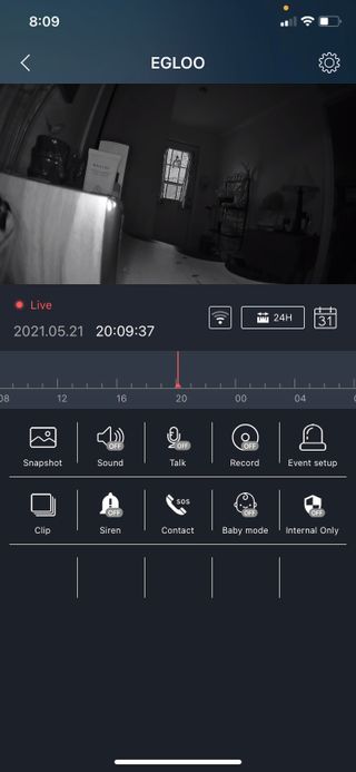 온습도 모니터와 스마트 리모컨이 탑재된 EGLOO cam S4 1080P Wi-Fi 스마트 카메라 — 5점을 준 리뷰어가 2021년 5월 올린 사용 사진