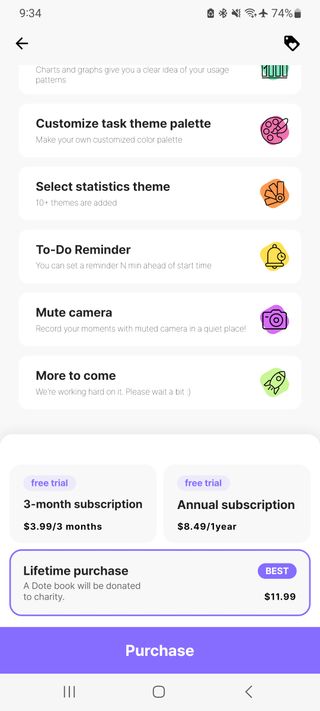 도트타이머 Metaverse time management app, Dote Timer ⏲️ 1 premium lifetime pass, 10 one-year subscriptions — 4점을 준 리뷰어가 2023년 9월 올린 사용 사진